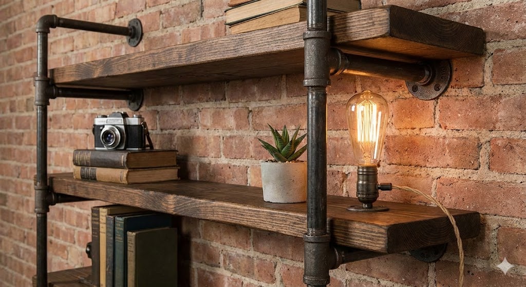 Proyek Akhir Pekan: Membuat Rak Buku Gaya Industrial dari Pipa Besi