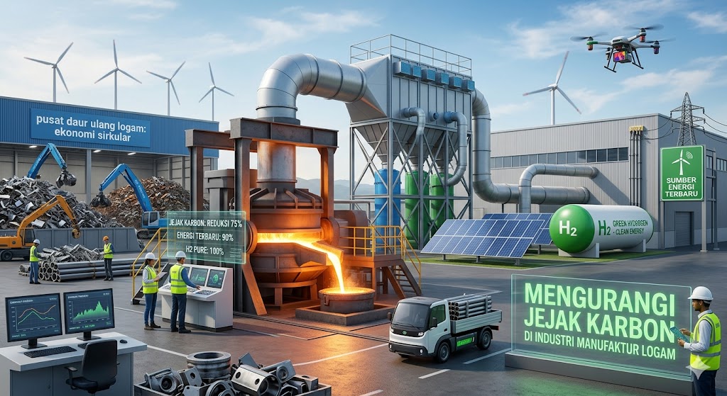 Mengurangi Jejak Karbon di Industri Manufaktur Logam