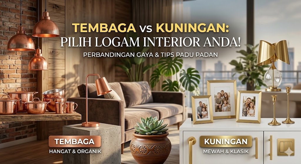 Memilih jenis logam untuk dekorasi interior: tembaga vs kuningan