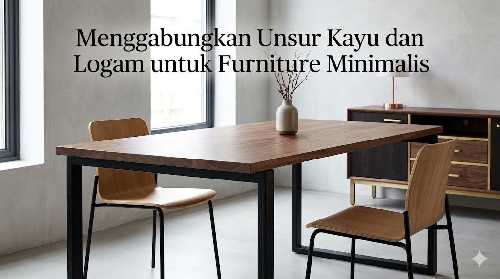 menggabungkan unsur kayu dan logam untuk furniture minimalis