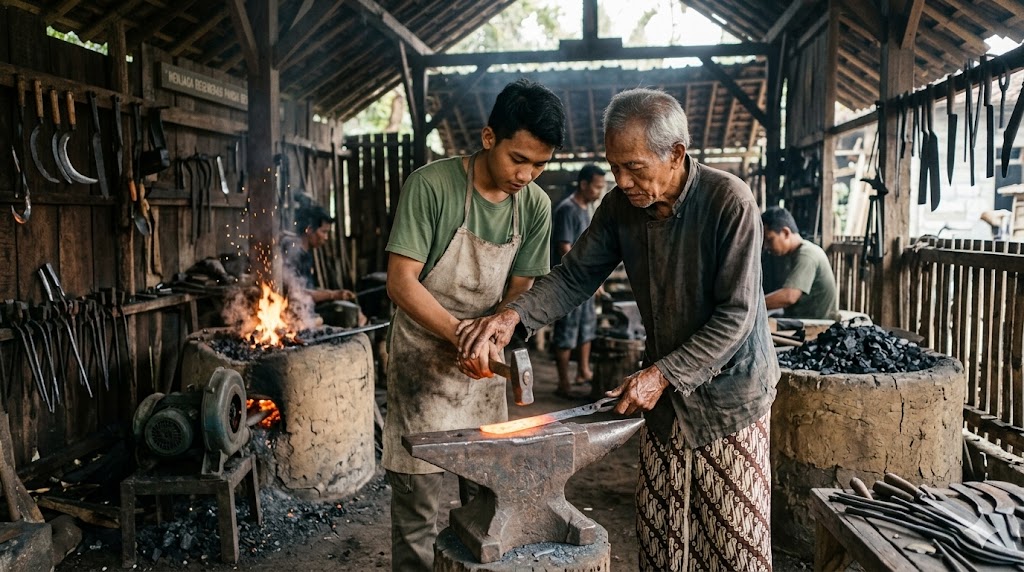 menjaga regenerasi pandai besi di desa-desa pengrajin